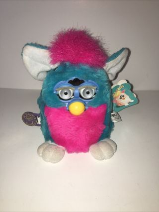 Vintage Furby Baby Clown 1999 70 - 940 Blue Pink With Gray Eyes Very Rare