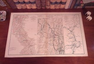 Civil War Map March To The Sea Chattanooga Tennessee To Atlanta Georgia