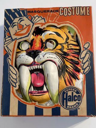 Vintage Rare Tiger Halloween Costume Halco Brand Kids