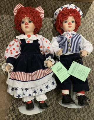 Rare Limited Edition Seymour Mann Porcelain Dolls American Sweethearts July 4th