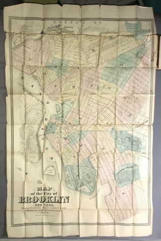 1873 Dripps Map Of Brooklyn 24 X 37
