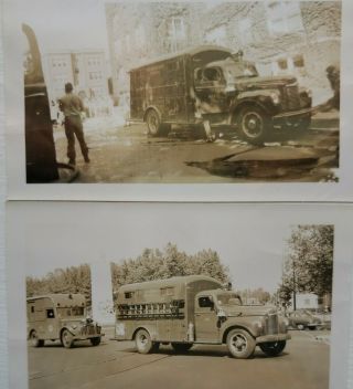 19xx Fire Insurance Patrol Truck Photos,  1950s Vintage Presumed Philadelphia Pa.