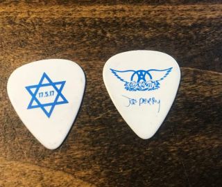 Aerosmith Joe Perry Rare White Star Of David Israel Guitar Pic Pick 17.  5.  17