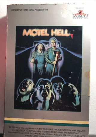 Motel Hell 1980 Rare Book Box Big Box Vhs Mgm Ua Home Video Horror Retro