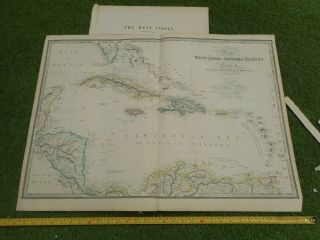 100 Large West Indies Florida Map By James Wyld C1849 Vgc Coloured