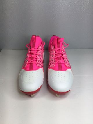 Nike Huarache Max Air Mothers Day Baseball Metal Cleats Pink Rare (size 15)