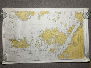 1960 Us Coast And Geodetic Survey Map Depth Chart 309 Penobscot Bay Maine 27x39