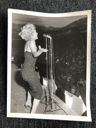 Vintage Photo Marilyn Monroe In Korea 7x9 Photograph