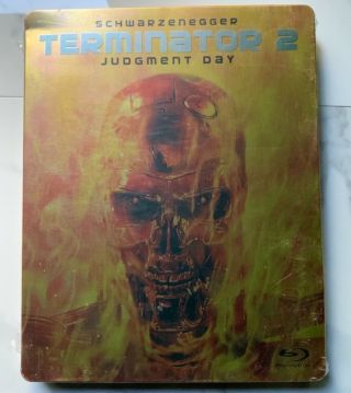 Terminator 2 Judgment Day Blu - Ray Disk Rare Limited Steelbook Schwarzenegger