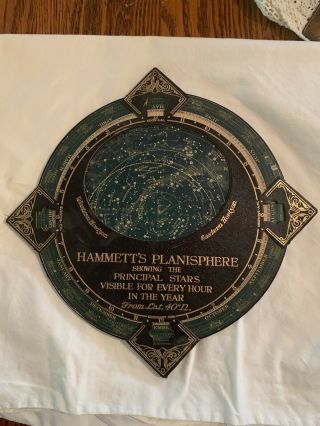 Hammett’s Astronomy Planisphere Celestial Map Sky Chart Celestial Zodiac Stars