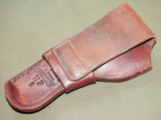 Vtg GEORGE LAWRENCE SMITH & WESSON M&P.  38 REVOLVER LEATHER PISTOL HOLSTER RARE 3