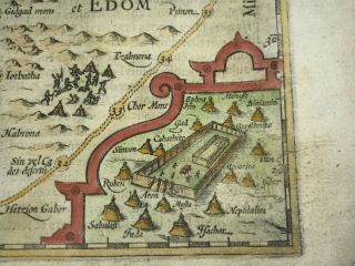 HOLY LAND 1613 MERCATOR HONDIUS ATLAS MINOR ANTIQUE MAP 17TH CENTURY 2