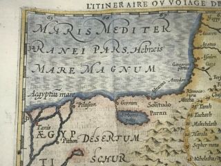 HOLY LAND 1613 MERCATOR HONDIUS ATLAS MINOR ANTIQUE MAP 17TH CENTURY 4