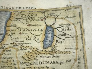 HOLY LAND 1613 MERCATOR HONDIUS ATLAS MINOR ANTIQUE MAP 17TH CENTURY 5