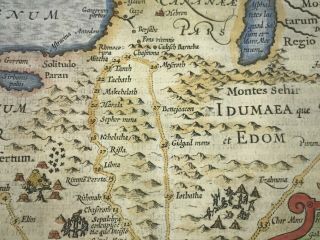 HOLY LAND 1613 MERCATOR HONDIUS ATLAS MINOR ANTIQUE MAP 17TH CENTURY 6