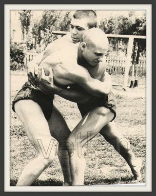 Wrestlers Soviet Army Handsome Men Love Sports Jock Muscle Bulge Old Photo Gay