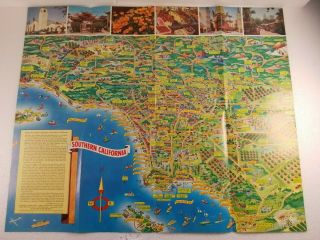 Don Bloodgood Southern California Pic - Tour Mailer Map - Revised 1956