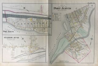 Orig 1903 Port Jervis,  Sparrow Bush,  Deer Park,  Orange County,  Ny Plat Atlas Map