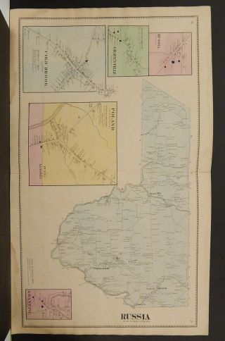 York,  Herkimer County Map,  1868 Town Of Russia P3 02