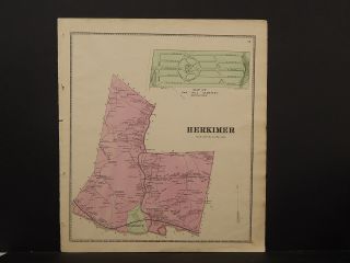 York,  Herkimer County Map,  1868 Town Of Herkimer P3 08