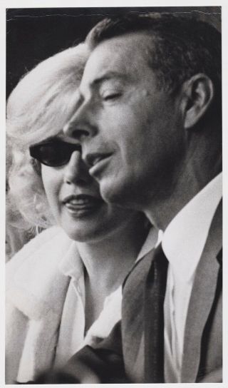Lee Lockwood 1961: Marilyn Monroe & Ex.  Joe Dimaggio Yankee Stadium,  Orig.  Print