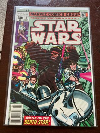 Marvel Comics Star Wars 3 1st Print Rare 1977 30c Han Solo
