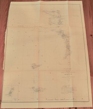 1862 Us Coast Survey Map Of Pacific,  Tillamook Bay,  Oregon,  Washington To Bc
