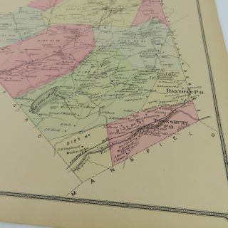1874 Map Hope,  NJ F.  W.  Beers Warren County Danville Shiloh 3