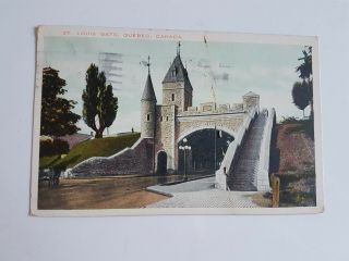 Postcard Vintage Canada Quebec St Louis Gate