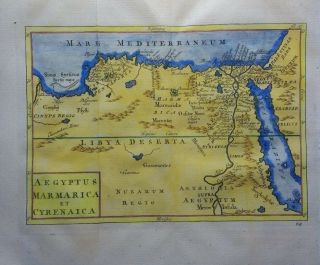 Antique Map Of Egypt And North Africa By Christoph Cellarius 1764