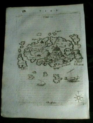 Greece 1688 Piacenza ΤΙΝΕ Tinos Island Τήνος Isolario Egeo N45