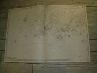 Vintage Admiralty Chart 3365 South - West Coast Of Korea 1911 Edn