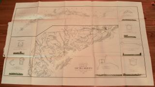 1862 Us Coast Survey Map South Carolina Charleston To Hilton Head,  Forts