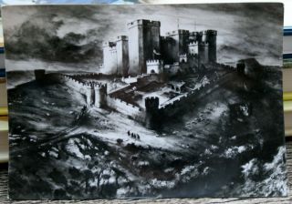 Carreg Cennen Castle,  Carmarthenshire Before Dismantled,  Vintage Postcard,  Unpos