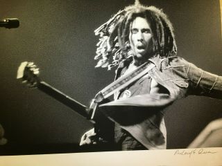 Bob Marley Richard E.  Aaron Signed 7/30 Photograph 16 X 20 2