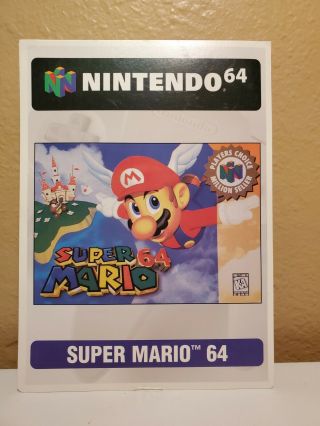 Rare Mario (nintendo 64) - Toys " R " Us Vidpro Display Card