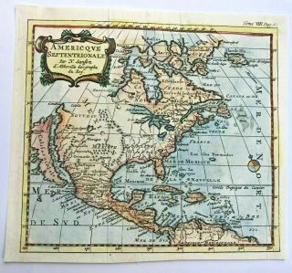 North America California As An Island 1735 Nicolas Sanson Unusual Antique Map