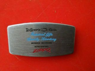 Zippo Money Clip & Two Blade Knife Rare Piece Monroe Michigan Salesman Sample