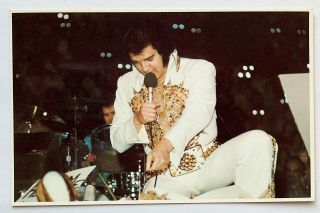 Elvis Presley King Of Rock N Roll On Stage In Concert Vintage Postcard