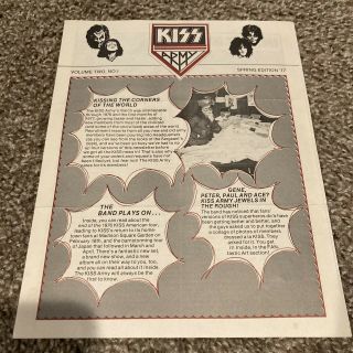 Kiss Army Newsletter Volume Two Number 1 Spring Edition 1977 | Rare Vol 2 No 1