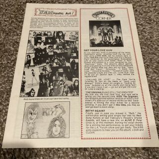 KISS ARMY Newsletter Volume Two Number 1 Spring Edition 1977 | Rare Vol 2 No 1 3