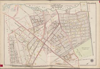 20x24 1910 Pelham Westchester County Ny Beechwoods Cemetery Atlas Map