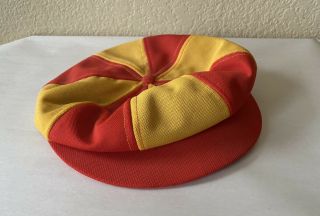 Rare Vintage 1972,  Burger King Employee Uniform Hat Yellow Red