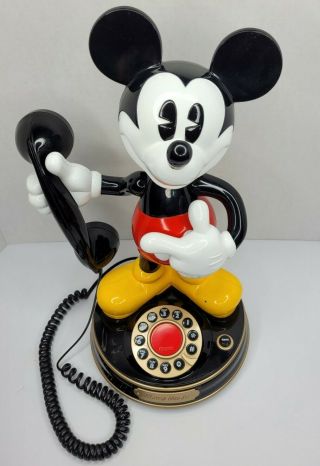 Rare 1997 Disney Mickey Mouse 1 Talking & Animated Telephone Telemania