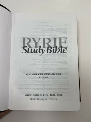 Ryrie Study Bible Bonded Leather NASB Red Letter 1995 RARE Vintage 3