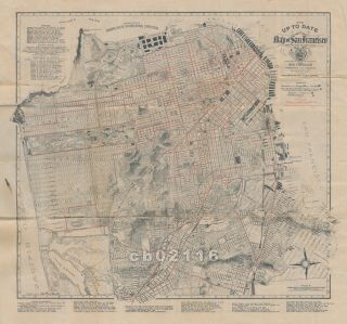 Rare Orig.  1915 Chevalier Map Of San Francisco Panama Pacific International Expo