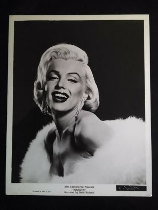 Breathtaking Vintage Marilyn Monroe In Fur Stamped 20th Century Fox