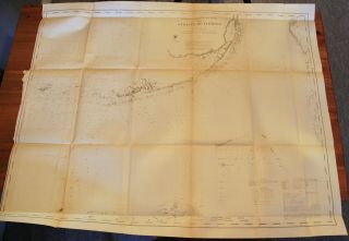 1868 US Coast Survey Chart of the Straits of Florida,  Key West,  Cuba 2