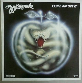 Rare Whitesnake Come An Get It 1981 Vintage Orig Music Record Store Promo Poster