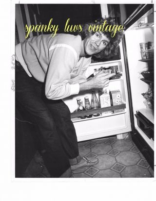 Jeff Conaway Celebrity Photo Black & White Vtg At Home In Kitchen Grease Actor